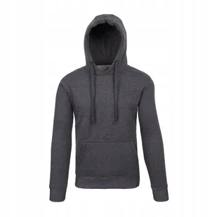 Męska ocieplana bluza dresowa kangurka z kapturem XL szara ciemna - Bluzy męskie - miniaturka - grafika 1