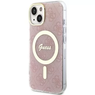 Guess GUHMP14SH4STP iPhone 14 6.1" różowy/pink hardcase 4G MagSafe - Etui i futerały do telefonów - miniaturka - grafika 2
