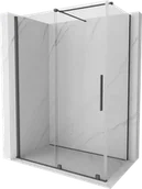 Kabiny prysznicowe - Mexen Velar kabina prysznicowa rozsuwana 130x70 cm, transparent, gun gray szczotkowany - 871-130-070-01-66 - miniaturka - grafika 1