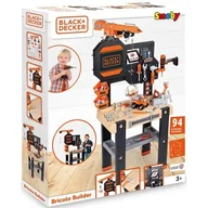 Mały majsterkowicz - SMOBY Black&Decker Warsztat z dźwigiem + 94 Akcesoria - miniaturka - grafika 1
