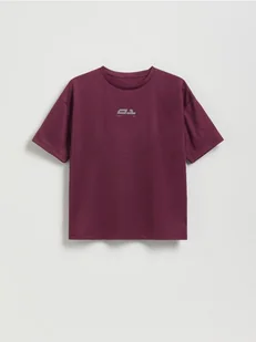 Reserved - Szybkoschnący t-shirt z nadrukiem - bordowy - Koszulki dla chłopców - miniaturka - grafika 1