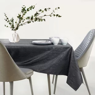 AmeliaHome AmeliaHome - Obrus plamoodporny Ciemnoszary VESTA 160x160 cm - Obrusy i serwetki - miniaturka - grafika 1