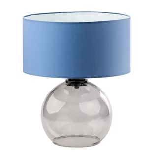 Dziecięca szklana lampka nocna z niebieskim abażurem LUTON, niebieski - Lampy stojące - miniaturka - grafika 1
