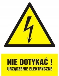 Znak Nie dotykać urządzenie elektryczne 10x15cm PCV 1mm - 100szt. - Akcesoria BHP - miniaturka - grafika 1