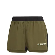 Spodenki damskie - adidas Damskie szorty Trail W, Olifoc, M, Olifoc, M - miniaturka - grafika 1