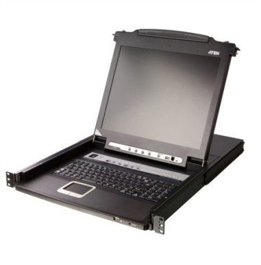 Przełącznik KVM LCD ATEN CL5708MW o szerokości 43 cm, USB-PS/2, VGA, 8 portów, układ FR