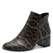 Botki damskie - Tamaris Damskie botki na obcasie 1-25354-43, w panterkę, 40 EU, Leopard, 40 EU - miniaturka - grafika 1