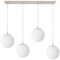 Lampy sufitowe - Lampa sufitowa wisząca Florence glamour 4xE14 kaszmirowy/biały/złoty Light Home LH - miniaturka - grafika 1