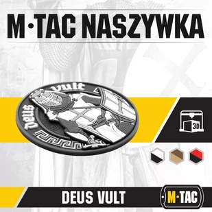 M-Tac - Naszywka 3D PVC Deus Vult - Czarny - 51116236 - Odzież taktyczna i umundurowanie - miniaturka - grafika 3