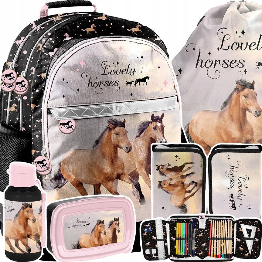 Plecak Szkolny Tornister Dla Dziewczynki Klasa 1 3 Koń Konie