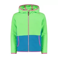 Kurtki i płaszcze dla dziewczynek - CMP - Kid G Jacket Fix Hood, Girl, Mela Fluo, 98 - miniaturka - grafika 1