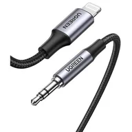 Kable USB - UGREEN kabel przewód audio AUX MFI Lightning - 3,5 mm mini jack 1 m szary (70509) 70509 - miniaturka - grafika 1