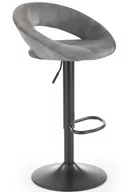 Taborety i hokery - Hoker H-102 welur popielaty - miniaturka - grafika 1