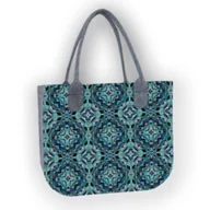 Torebki damskie - Duża Damska Torba Filcowa na ramię w niebieską mozaikę Lady Sewilla - miniaturka - grafika 1