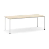 Stoły - B2B Partner Stół do jadalni 2000 x 800 mm, blat dąb, nogi jasnoszare 555776 - miniaturka - grafika 1