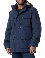 Kurtki męskie - camel active Męska kurtka zimowa z odpinanym kapturem, niebieski (Night Blue), 110 - miniaturka - grafika 1