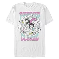 Koszulki męskie - Disney Klasyczny t-shirt męski z księżniczką, biały, S - miniaturka - grafika 1