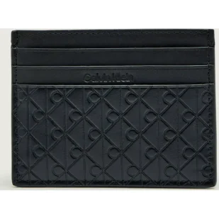 Calvin Klein Skórzane etui na karty EMBOSSED EMBLEM - Etui na dokumenty i karty - miniaturka - grafika 1