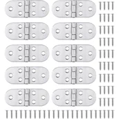 Zawiasy, okucia i inne akcesoria - 10 zawiasów i śrub ze stali nierdzewnej, łatwy i solidny montaż, do składanych stołów, drzwi szafek, luków, okien do łodzi/domów - miniaturka - grafika 1