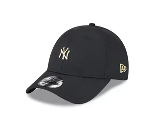 Czapki damskie - New Era New York Yankees MLB przypinka metaliczna czarna złota 9Forty regulowana czapka - grafika 1