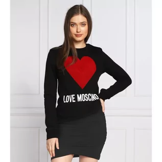 Bluzy damskie - Love Moschino Bluza | Regular Fit - grafika 1