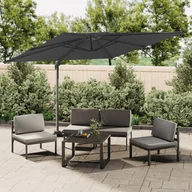 Parasole ogrodowe - vidaXL Wiszący parasol z podwójną czaszą, antracytowy, 400x300 cm - miniaturka - grafika 1