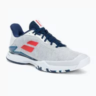 Buty sportowe męskie - Buty do tenisa męskie Babolat Jet Tere All Court white/estate blue - miniaturka - grafika 1