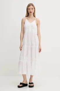 Superdry sukienka kolor biały maxi rozkloszowana W8011908A-71D - Sukienki - miniaturka - grafika 1