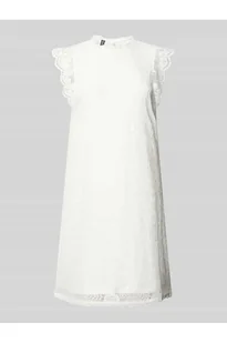 Sukienka z koronki o kroju regular fit z falistym brzegiem model OLLINE - Pieces - Sukienki - miniaturka - grafika 1