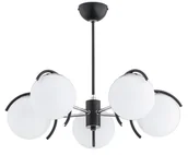 Lampy sufitowe - Alfa Avista żyrandol 5-punktowy czarny/chrom 28625 - miniaturka - grafika 1