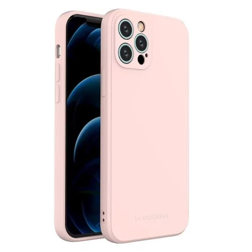 Wozinsky Color Case silikonowe elastyczne wytrzymałe etui iPhone 13 Pro Max różowy