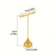Inne - TEMU Elegancki zestaw stojaków na metalowe kolczyki w kształcie litery T, wyświetlacz biżuterii do sprzedaży detalicznej, organizator naszyjników i - miniaturka - grafika 1