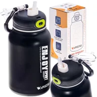 Kubki termiczne - KUBEK TERMICZNY BIDON TERMOS PRÓŻNIOWY 800ml blokada uchwyt ustnik + SŁOMKA - miniaturka - grafika 1