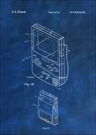 Plakaty - Patent, Konsola Przenosna Gameboy niebieski - plakat Wymiar do wyboru: 30x40 cm - miniaturka - grafika 1