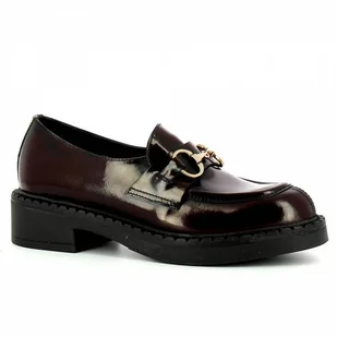 Bordowe mokasyny damskie CARINII - Carinii - Mokasyny damskie - miniaturka - grafika 1