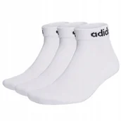 Skarpetki męskie - Skarpety adidas Linear Ankle Cushioned 3PP HT3457 biały 46-48 - miniaturka - grafika 1