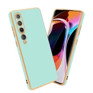 Etui i futerały do telefonów - Etui ochronne Cadorabo do Xiaomi Mi 10 / Mi 10 PRO w kolorze błyszczącej miętowej zieleni - złote etui z elastycznego silikonu TPU chroniące aparat fotograficzny - miniaturka - grafika 1