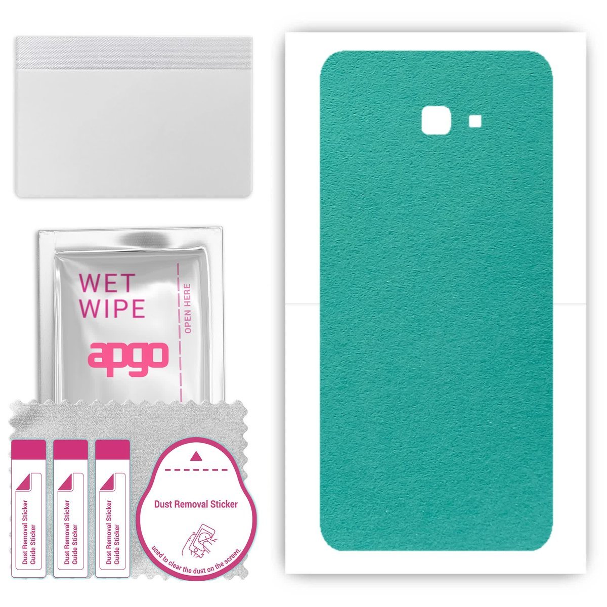 Folia naklejka skórka strukturalna na TYŁ Zamsz do Samsung Galaxy J4 Plus - Zamsz Miętowy - apgo SKINS