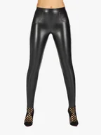 Spodnie damskie - Damskie spodnie Kayla 200 DEN czarne Bas Bleu r.2XL - miniaturka - grafika 1