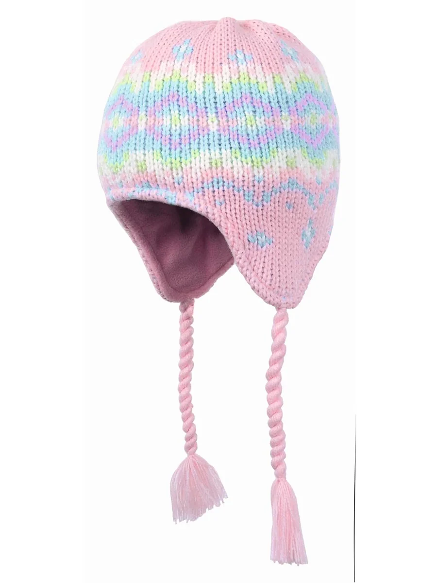 Czapka zimowa wiązana jasnoróżowa Doll r.47