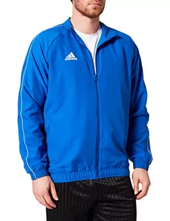Kurtki męskie - Adidas Core18 Pre Jkt Sport Jacket męska kurtka niebieski niebieski/biały (Bold Blue / White) XL CV3685 - grafika 1