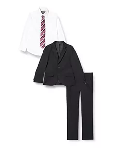 G.O.L. chłopięcy zestaw odzieży 4-częściowy garnitur, składający się z marynarki, spodni, koszuli, krawatu, czarny (Black 2), 146 cm - Krawaty i muchy męskie - miniaturka - grafika 1