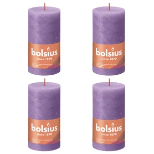 Bolsius Świece pieńkowe Shine, 6 szt., 130x68 mm, żywy fiolet Sfeerpunt - Świece - miniaturka - grafika 1