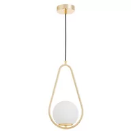 Lampy sufitowe - NOWOCZESNA LAMPA WISZĄCA ZŁOTA VERO 1C - miniaturka - grafika 1