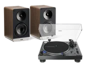 Zestawy stereo - Audio-Technica AT-LP140XP (czarny) + Connex (orzech) - miniaturka - grafika 1