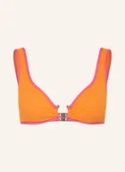 Stroje kąpielowe - Seafolly Góra Od Bikini Bralette Beach Bound orange - miniaturka - grafika 1