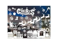 Ozdoby bożonarodzeniowe - Naklejki Na Okno Świąteczne Szybę Ozdoby Święta Boże Narodzenie Domki - miniaturka - grafika 1