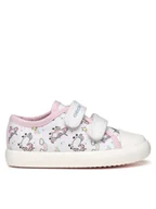 Buty dla dziewczynek - Geox Sneakersy B Gisli B451MB 000AN C0406 M Biały - miniaturka - grafika 1
