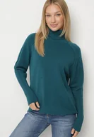 Swetry damskie - Zielony Klasyczny Golf z Dodatkiem Kaszmiru Zoirmosa - miniaturka - grafika 1