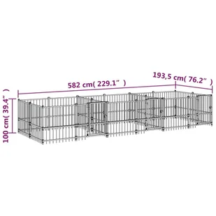 Lumarko Kojec zewnętrzny dla psa, stalowy, 11,26 m²! - Budy dla psów - miniaturka - grafika 7